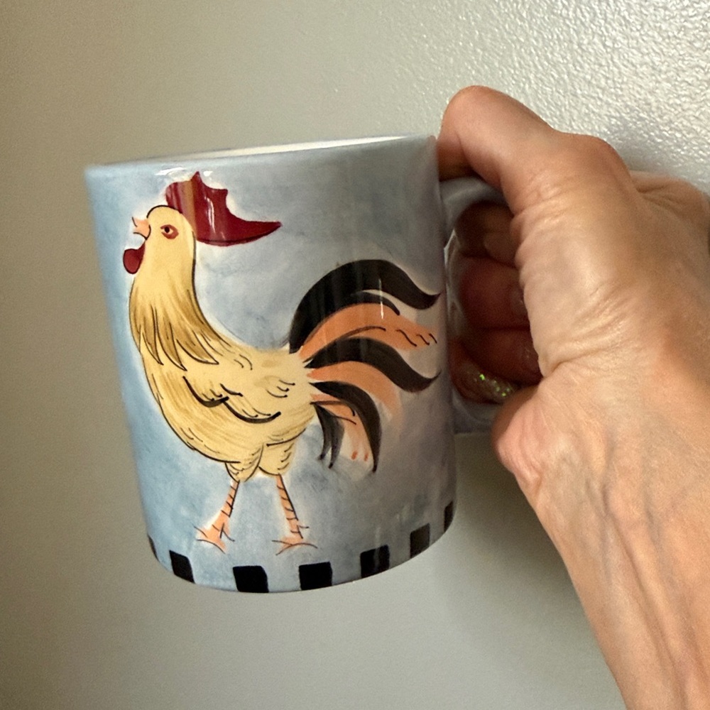 Rooster Ceramic Coffee Mug Set - Picture 7 of 12